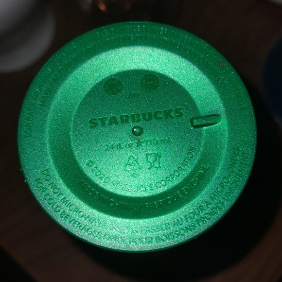 Lot of 2 Starbucks 2020 Holiday Christmas 24oz Tumblers Iridescent Poinsettia - Picture 7 of 9